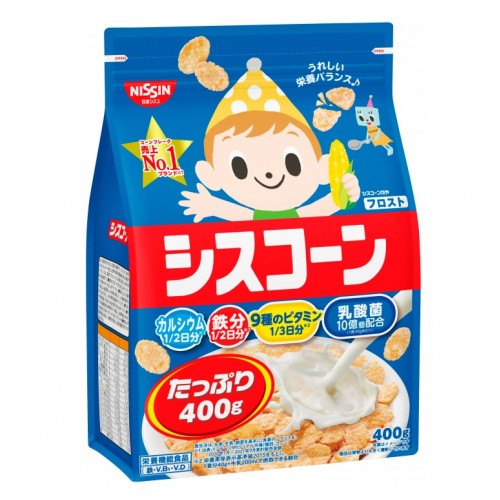 Nissin 日清儿童营养玉米片 +乳酸菌/铁/维生素  400g 蓝色原味